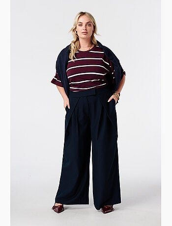 Ms mode pantalon large à plis
