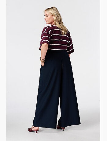 Ms mode pantalon large à plis