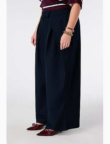 Ms mode pantalon large à plis