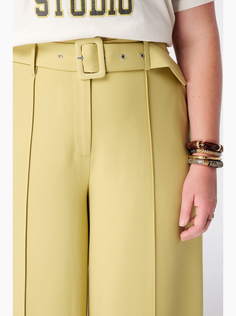 Ms mode pantalon large avec ceinture Vert émeraude - Kiabi