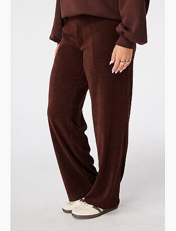 Ms mode pantalon large en velours côtelé
