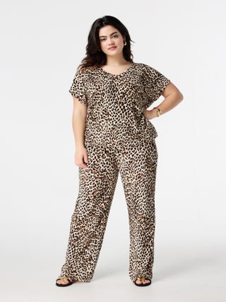 MS MODE Pantalon Pantalon à imprimé animal