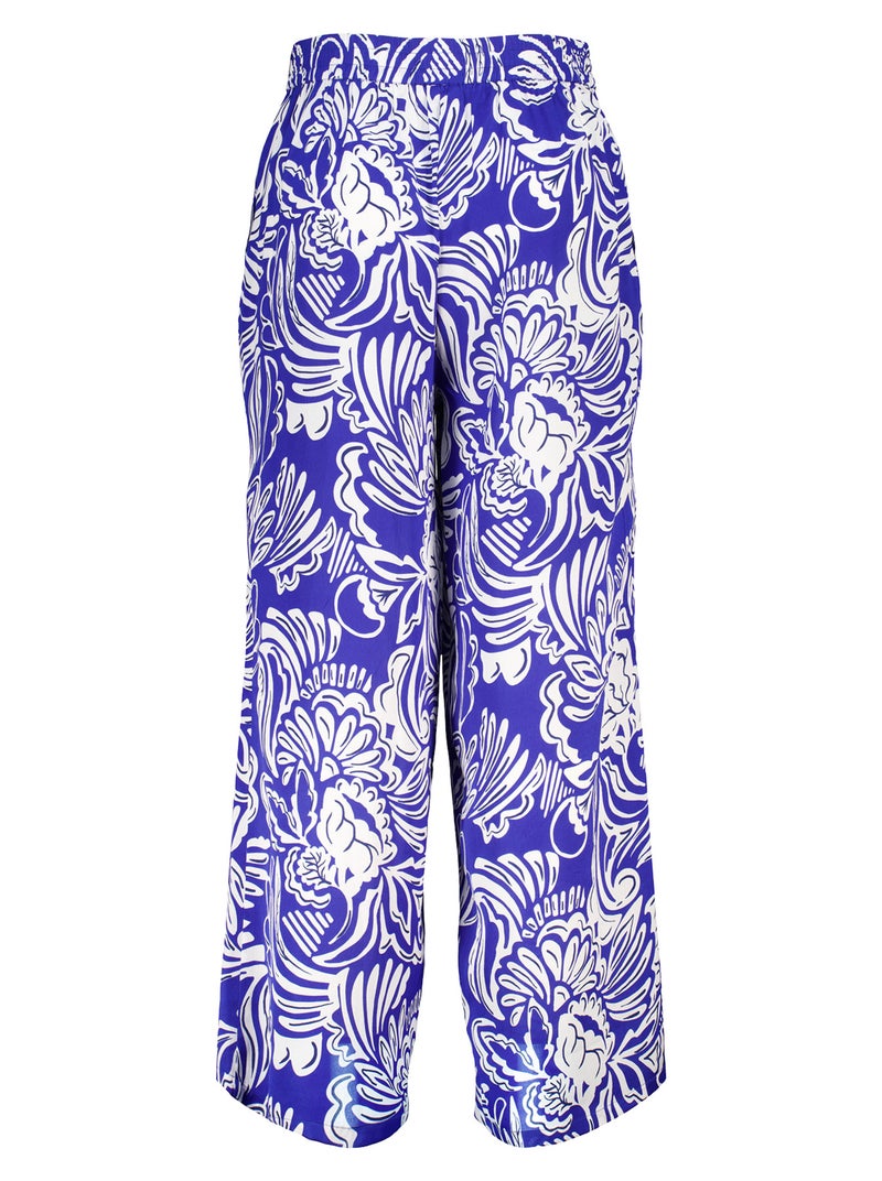 MS MODE Pantalon Pantalon à imprimé Bleu marine - Kiabi