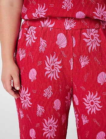 MS MODE Pantalon Pantalon à imprimé estival