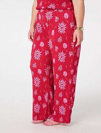 MS MODE Pantalon Pantalon à imprimé estival