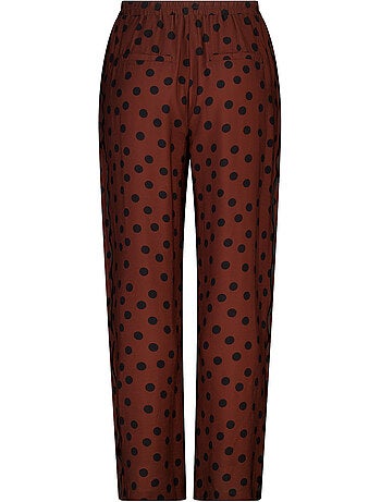 MS MODE Pantalon Pantalon à imprimé pois