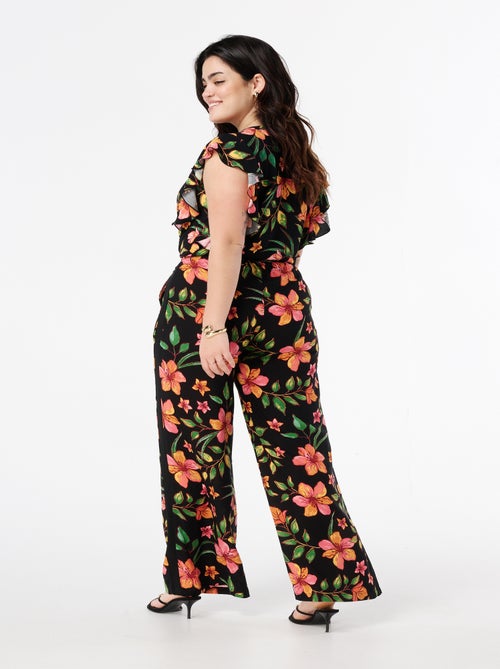 MS MODE Pantalon Pantalon à imprimé tropical - Kiabi