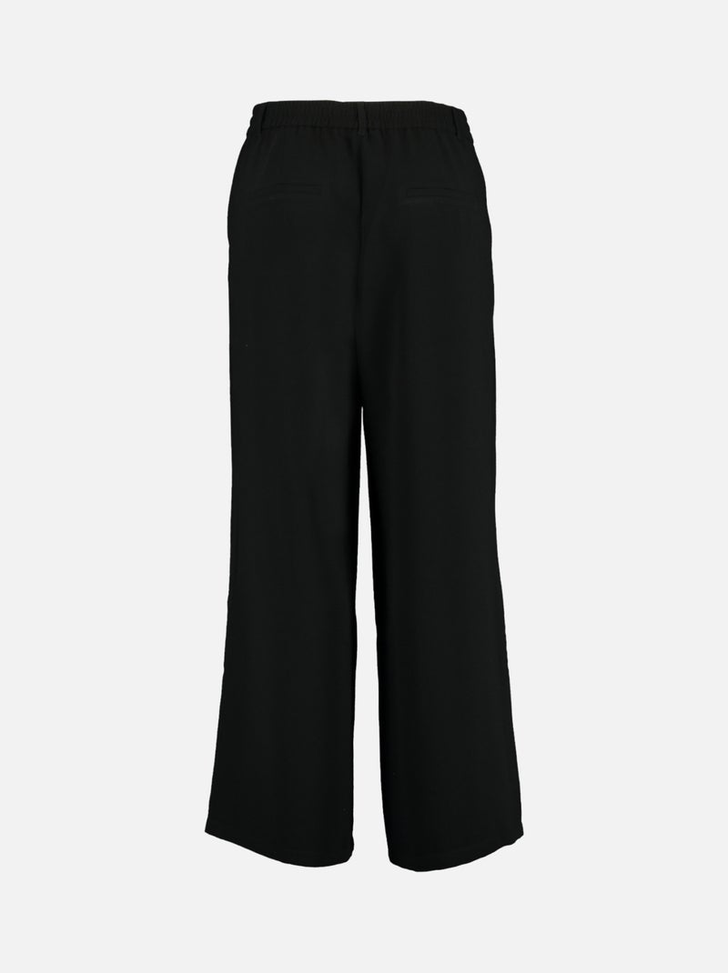 MS MODE Pantalon Pantalon à jambes amples Noir Noir - Kiabi