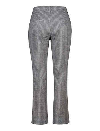 MS MODE Pantalon Pantalon à taille élastique et rayures crayon