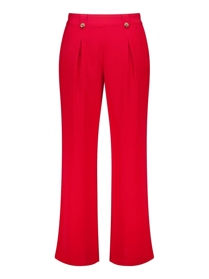 MS MODE Pantalon Pantalon avec boutons Rouge - Kiabi