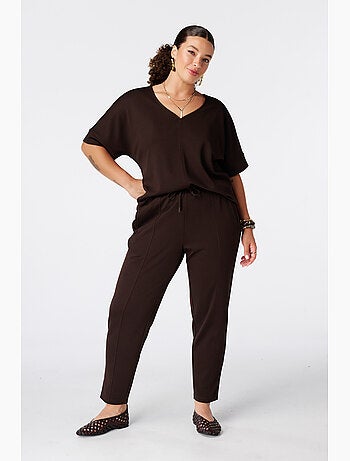 Ms Mode Pantalon pantalon avec cordon coulissant