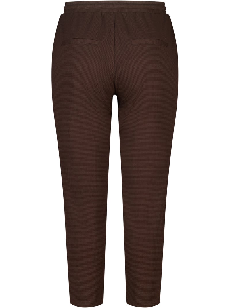 Ms Mode Pantalon pantalon avec cordon coulissant Marron foncé - Kiabi