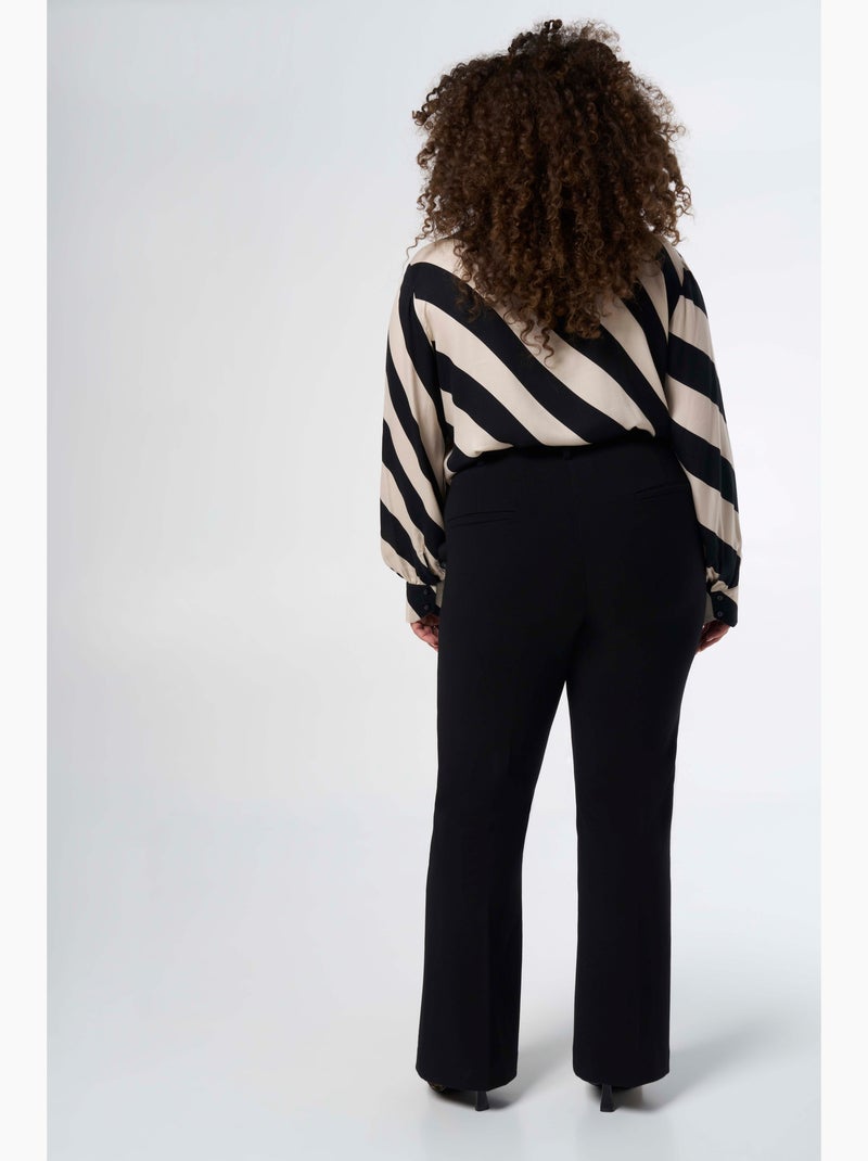 MS MODE Pantalon Pantalon avec fente Noir Noir - Kiabi