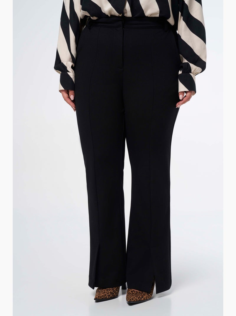 MS MODE Pantalon Pantalon avec fente Noir Noir - Kiabi