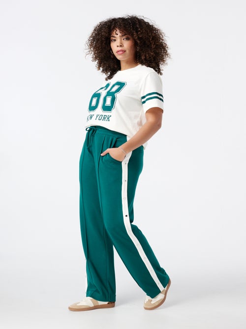 MS MODE Pantalon Pantalon avec rayures contrastantes - Kiabi