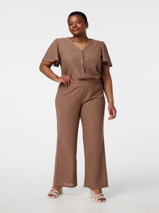 MS MODE Pantalon Pantalon avec structure tissée