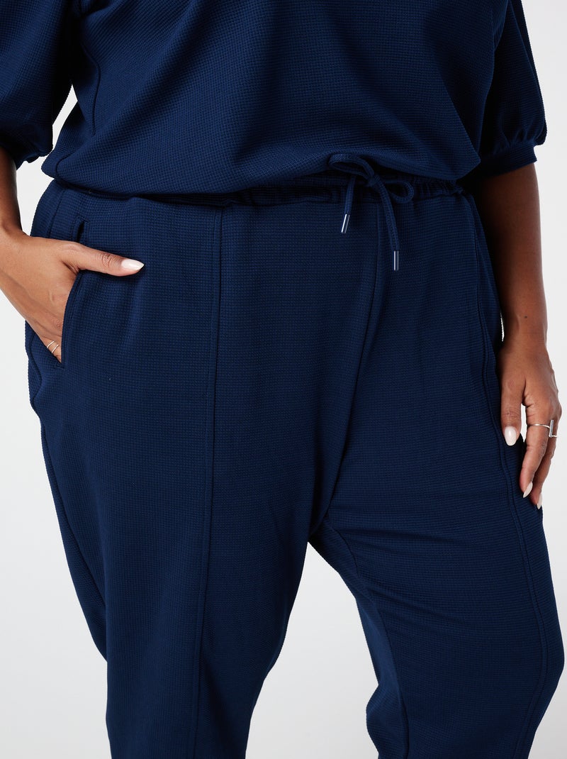 MS MODE Pantalon Pantalon avec taille élastique Bleu marine - Kiabi