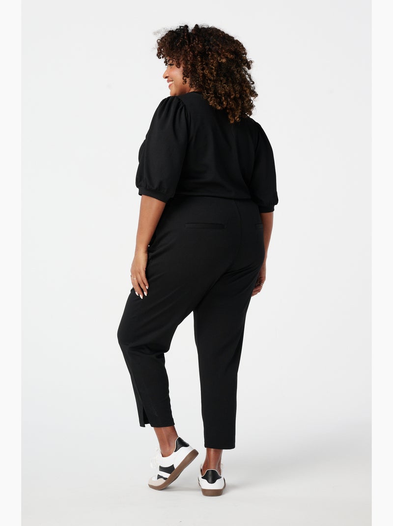 MS MODE Pantalon Pantalon avec taille élastique Noir Noir - Kiabi