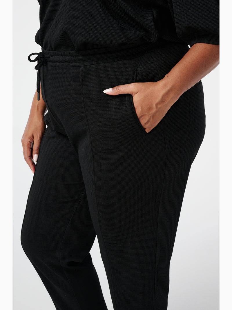 MS MODE Pantalon Pantalon avec taille élastique Noir Noir - Kiabi