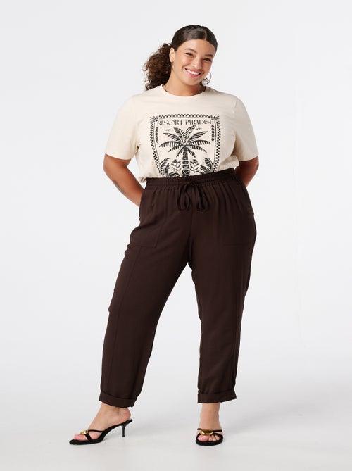 MS MODE Pantalon Pantalon avec taille élastiquée - Kiabi