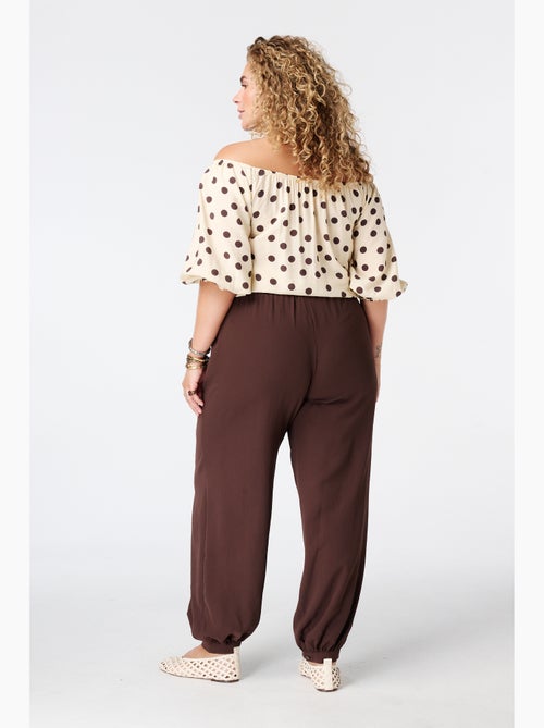 MS MODE Pantalon Pantalon ballon avec taille élastique - Kiabi