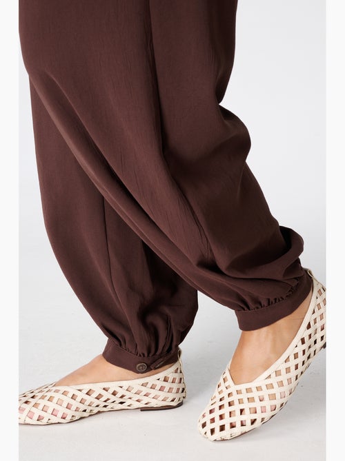 MS MODE Pantalon Pantalon ballon avec taille élastique - Kiabi