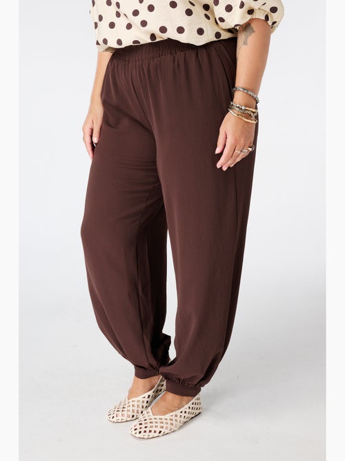 MS MODE Pantalon Pantalon ballon avec taille élastique - Kiabi