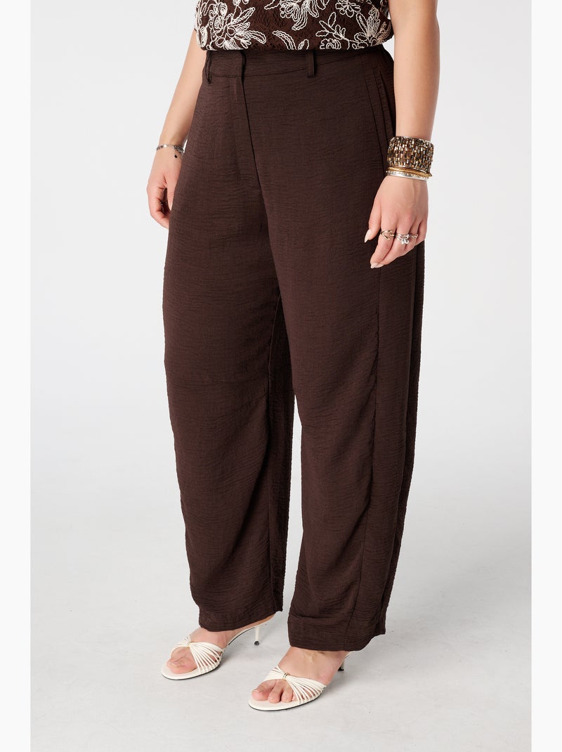 MS MODE Pantalon Pantalon ballon Marron foncé - Kiabi