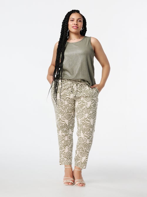 MS MODE Pantalon Pantalon confortable avec cordon - Kiabi