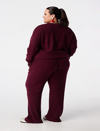 MS MODE Pantalon Pantalon droit à taille élastique