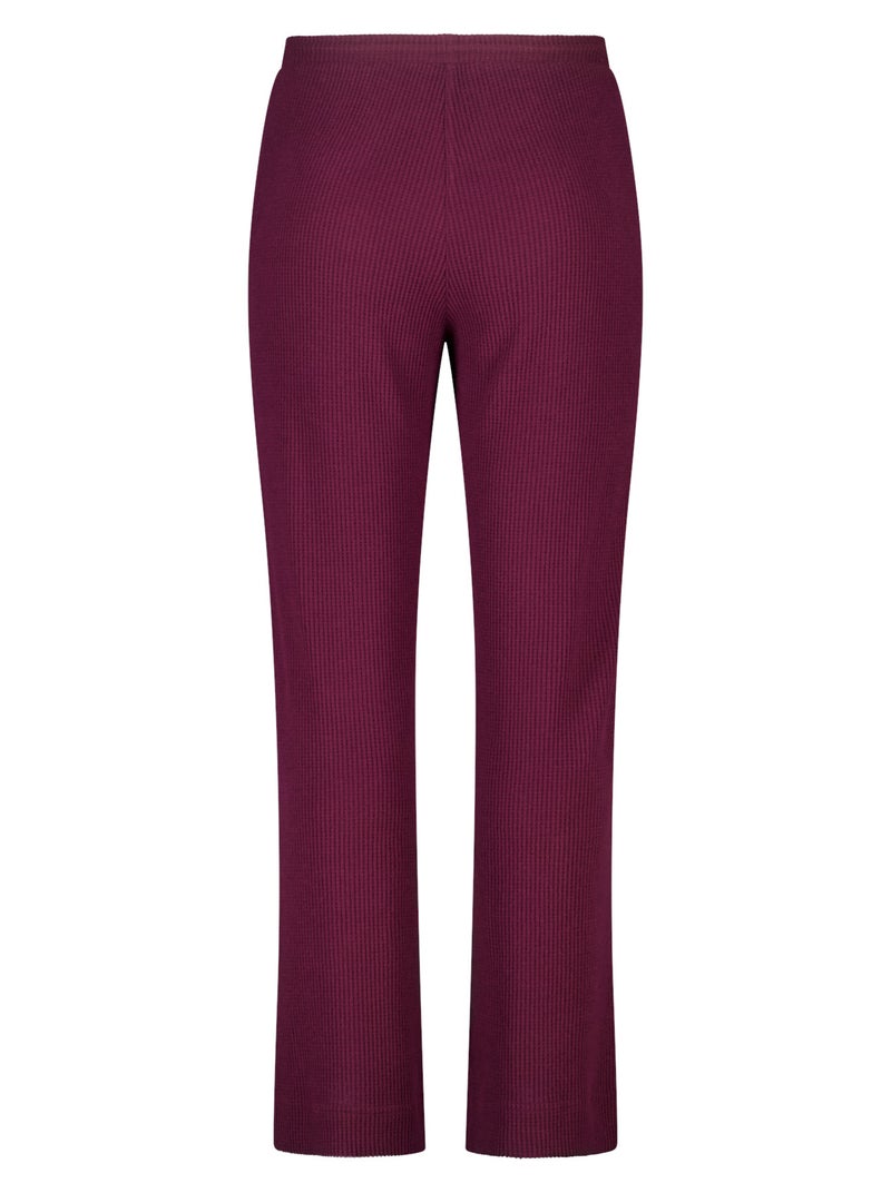 MS MODE Pantalon Pantalon droit à taille élastique Bordeaux - Kiabi