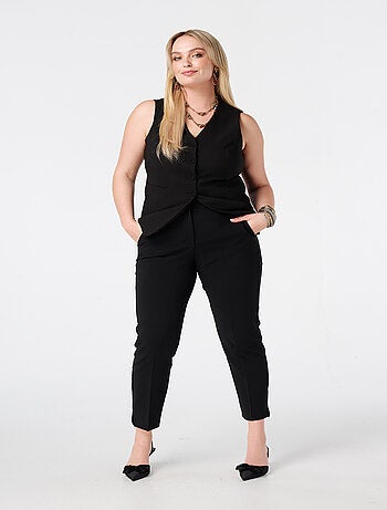 MS MODE Pantalon Pantalon droit à taille élastique