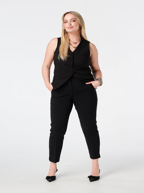 MS MODE Pantalon Pantalon droit à taille élastique - Kiabi
