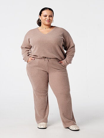 MS MODE Pantalon Pantalon droit à taille élastique