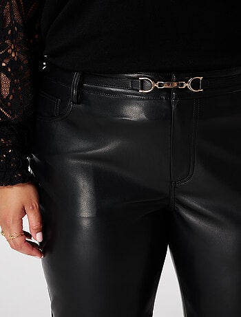 MS MODE Pantalon Pantalon effet cuir