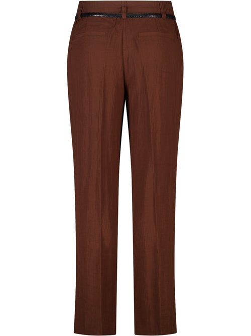 MS MODE Pantalon Pantalon en lin avec ceinture - Kiabi