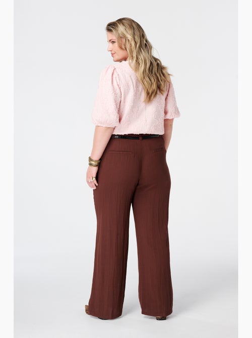 MS MODE Pantalon Pantalon en lin avec ceinture - Kiabi