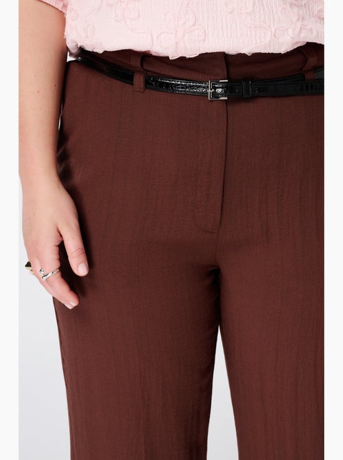 MS MODE Pantalon Pantalon en lin avec ceinture - Kiabi
