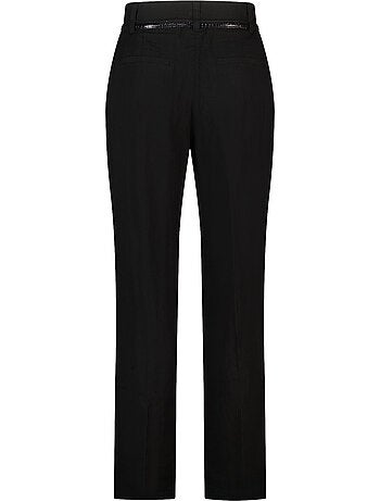 MS MODE Pantalon Pantalon en lin avec ceinture