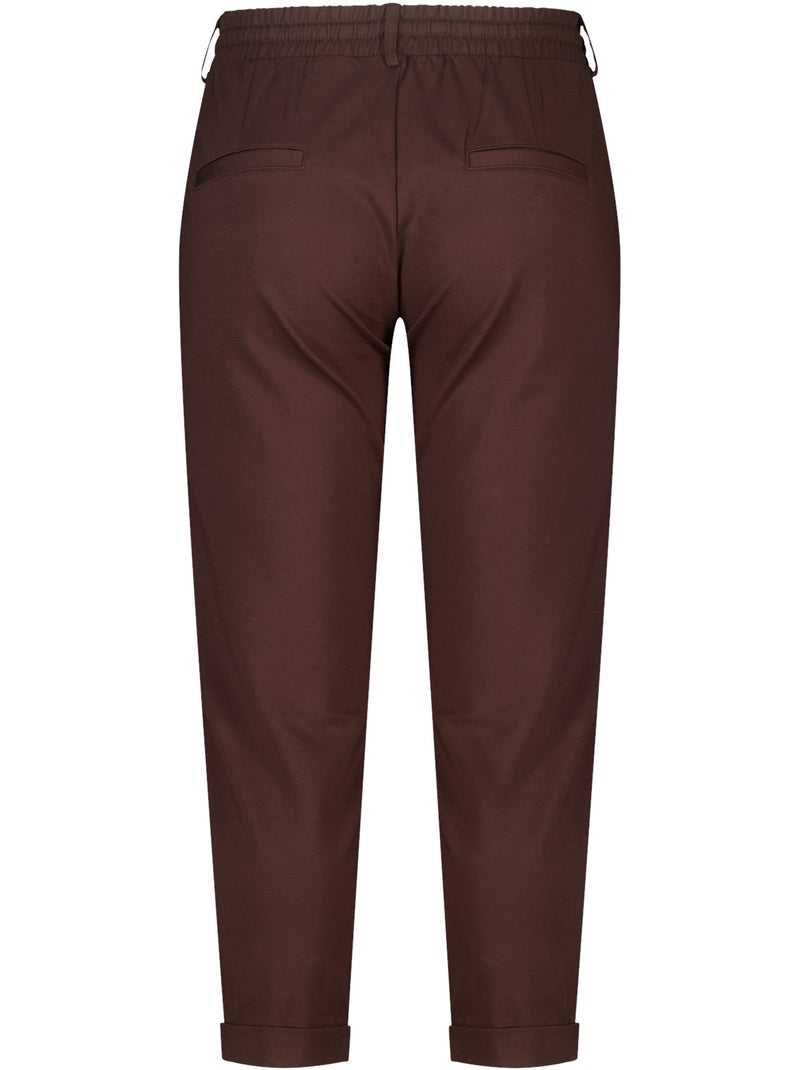 Ms Mode Pantalon pantalon fuselé à taille élastique Marron foncé - Kiabi