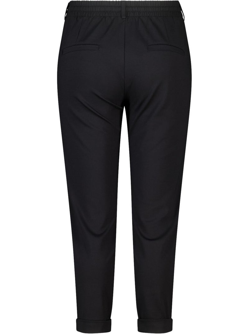 Ms Mode Pantalon pantalon fuselé à taille élastique Noir - Kiabi