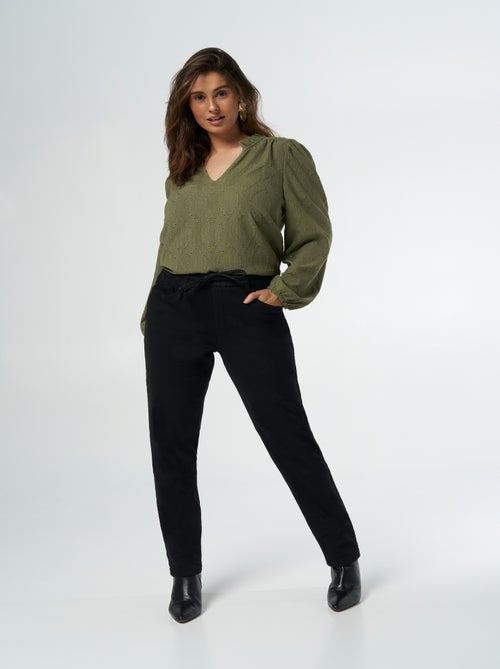 MS MODE Pantalon Pantalon jogger en denim - Kiabi