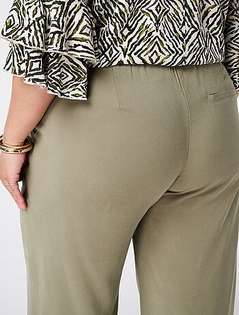 MS MODE Pantalon Pantalon large avec taille élastique