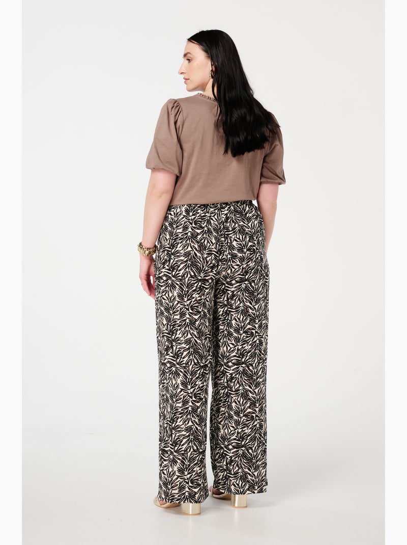 MS MODE Pantalon Pantalon léger imprimé Nude - Kiabi