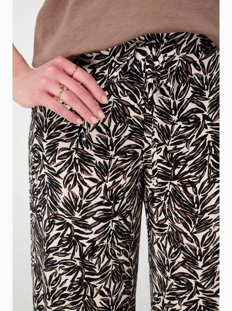 MS MODE Pantalon Pantalon léger imprimé Nude - Kiabi