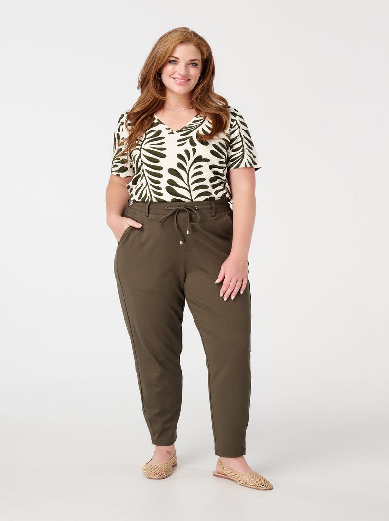 MS MODE Pantalon Pantalon slim Kaki - Kiabi