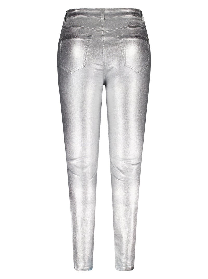 MS MODE Pantalon Pantalon slim rembourré Argent - Kiabi