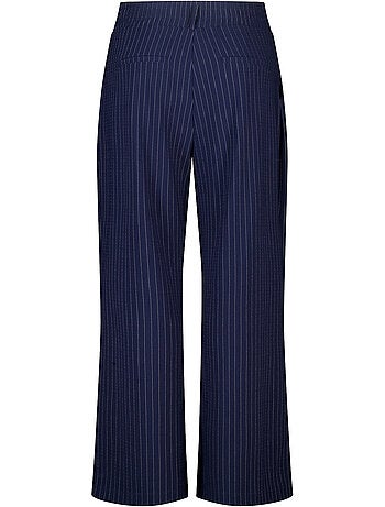 MS MODE Pantalon Pantalon wide leg à fines rayures