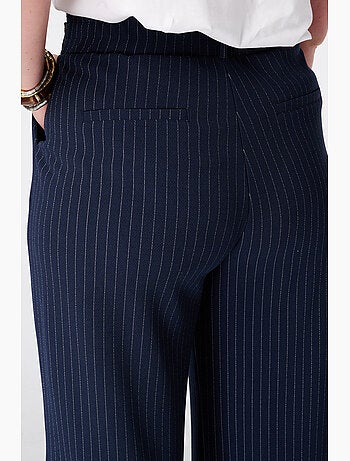MS MODE Pantalon Pantalon wide leg à fines rayures