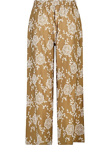 MS MODE Pantalon Pantalon wide leg avec imprimé